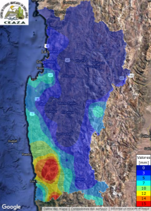 Análisis sistema frontal fin de semana:  Precipitaciones alcanzaron la zona con baja intensidad y sin tormentas eléctricas