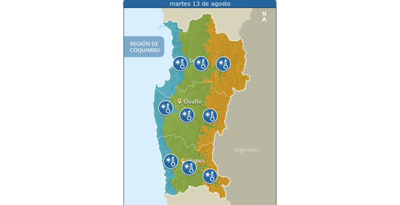 Luego de heladas, se esperan altas temperaturas durante el martes 13