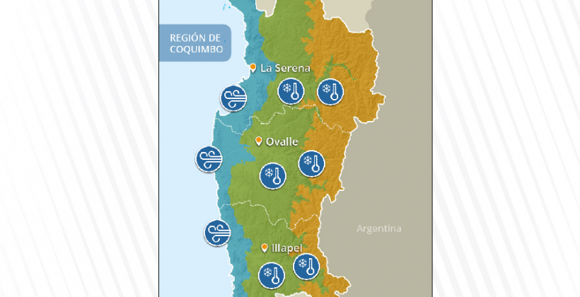 CEAZA pronostica bajas temperaturas, probables heladas y viento moderado en la Región de Coquimbo CEAZA pronostica bajas temperaturas, probables heladas y viento moderado en la Región de Coquimbo