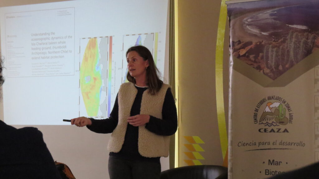 Sussanah Buchan en el lanzamiento del proyecto sobre cañones submarinos